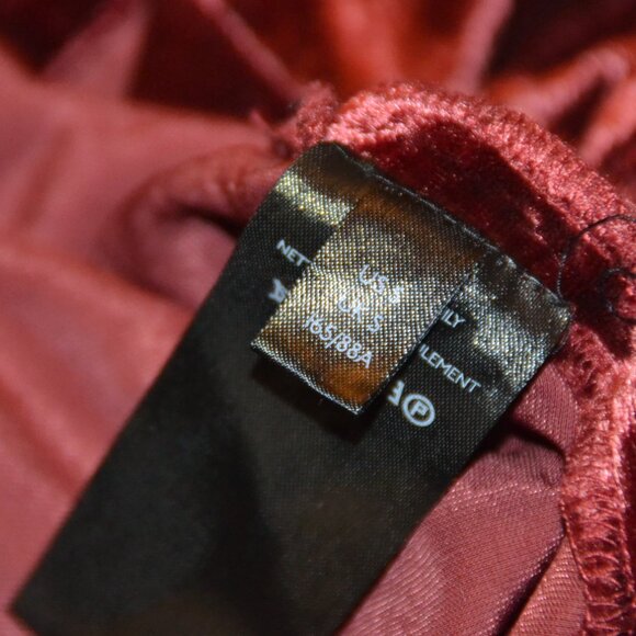 Anthropologie The Somerset Maxi Long Dress VELVET WINE/DARK RED SMALL - Picture 8 of 9